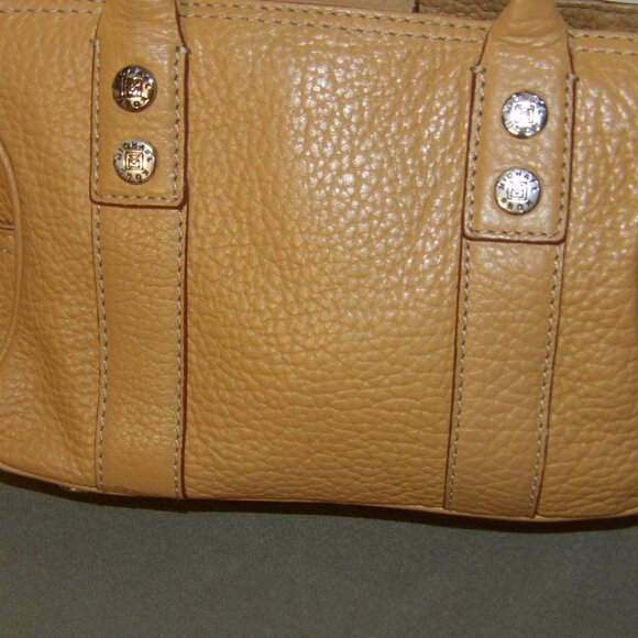 Vintage Micheal Micheal Kors Cream/Tan Pebbled Leather Smaller Tote Bag - Picture 2 of 13